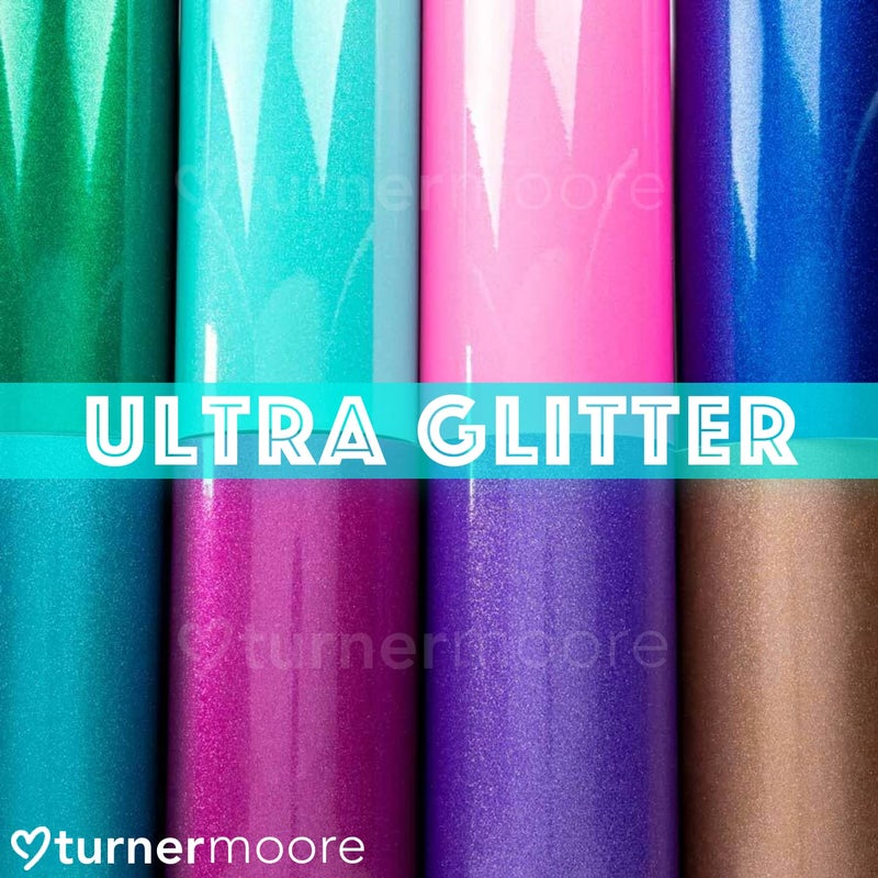Turner Moore Edition Green Glitter Vinyl Adhesive, 12x12 Ultra Glitter Vinyl Sheets for Cricut Joy Maker, Silhouette Cameo, Stickers, Tumblers, Decals, Permanent (Green Glitter Adhesive Vinyl, 3pk) - Image 3